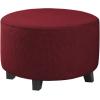 imageHVERSAILTEX Ottoman Cover Stretch Ottoman Slipcover Round Ottoman Storage Cover Folding Stool Covers Furniture Protector Cover for Footrest Ottoman Fit Dia 20quot  23quot TaupeWineBurgundy