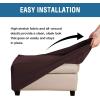 imageHVERSAILTEX Ottoman Cover Stretch Ottoman Slipcover Round Ottoman Storage Cover Folding Stool Covers Furniture Protector Cover for Footrest Ottoman Fit Dia 20quot  23quot TaupeChocolate