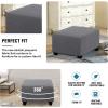 imageHVERSAILTEX Ottoman Cover Stretch Ottoman Slipcover Round Ottoman Storage Cover Folding Stool Covers Furniture Protector Cover for Footrest Ottoman Fit Dia 20quot  23quot TaupeGrey