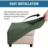 imageHVERSAILTEX Ottoman Cover Stretch Ottoman Slipcover Round Ottoman Storage Cover Folding Stool Covers Furniture Protector Cover for Footrest Ottoman Fit Dia 20quot  23quot TaupeBronze Green