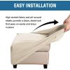 imageHVERSAILTEX Ottoman Cover Stretch Ottoman Slipcover Round Ottoman Storage Cover Folding Stool Covers Furniture Protector Cover for Footrest Ottoman Fit Dia 20quot  23quot TaupeNatural