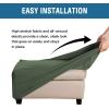 imageHVERSAILTEX Ottoman Cover Stretch Ottoman Slipcover Round Ottoman Storage Cover Folding Stool Covers Furniture Protector Cover for Footrest Ottoman Fit Dia 20quot  23quot TaupeBronze Green