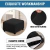 imageHVERSAILTEX Ottoman Cover Stretch Ottoman Slipcover Round Ottoman Storage Cover Folding Stool Covers Furniture Protector Cover for Footrest Ottoman Fit Dia 20quot  23quot TaupeBlack