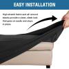 imageHVERSAILTEX Ottoman Cover Stretch Ottoman Slipcover Round Ottoman Storage Cover Folding Stool Covers Furniture Protector Cover for Footrest Ottoman Fit Dia 20quot  23quot TaupeBlack