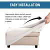 imageHVERSAILTEX Ottoman Cover Stretch Ottoman Slipcover Round Ottoman Storage Cover Folding Stool Covers Furniture Protector Cover for Footrest Ottoman Fit Dia 20quot  23quot TaupeIvory