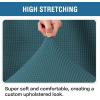 imageHVERSAILTEX Ottoman Cover Stretch Ottoman Slipcover Round Ottoman Storage Cover Folding Stool Covers Furniture Protector Cover for Footrest Ottoman Fit Dia 20quot  23quot TaupeDeep Teal