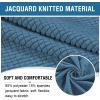 imageHVERSAILTEX Ottoman Cover Stretch Ottoman Slipcover Round Ottoman Storage Cover Folding Stool Covers Furniture Protector Cover for Footrest Ottoman Fit Dia 20quot  23quot TaupeDusty Blue