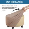imageHVERSAILTEX Ottoman Cover Stretch Ottoman Slipcover Round Ottoman Storage Cover Folding Stool Covers Furniture Protector Cover for Footrest Ottoman Fit Dia 20quot  23quot TaupeSand