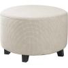 imageHVERSAILTEX Ottoman Cover Stretch Ottoman Slipcover Round Ottoman Storage Cover Folding Stool Covers Furniture Protector Cover for Footrest Ottoman Fit Dia 20quot  23quot TaupeIsland Fossi