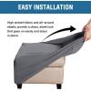 imageHVERSAILTEX Ottoman Cover Stretch Ottoman Slipcover Round Ottoman Storage Cover Folding Stool Covers Furniture Protector Cover for Footrest Ottoman Fit Dia 20quot  23quot TaupeGrey