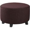 imageHVERSAILTEX Ottoman Cover Stretch Ottoman Slipcover Round Ottoman Storage Cover Folding Stool Covers Furniture Protector Cover for Footrest Ottoman Fit Dia 20quot  23quot TaupeChocolate