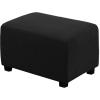 imageHVERSAILTEX Ottoman Cover Stretch Ottoman Slipcover Round Ottoman Storage Cover Folding Stool Covers Furniture Protector Cover for Footrest Ottoman Fit Dia 20quot  23quot TaupeBlack