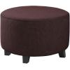 imageHVERSAILTEX Ottoman Cover Stretch Ottoman Slipcover Round Ottoman Storage Cover Folding Stool Covers Furniture Protector Cover for Footrest Ottoman Fit Dia 20quot  23quot TaupeChocolate