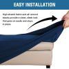 imageHVERSAILTEX Ottoman Cover Stretch Ottoman Slipcover Round Ottoman Storage Cover Folding Stool Covers Furniture Protector Cover for Footrest Ottoman Fit Dia 20quot  23quot TaupeNavy