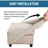 imageHVERSAILTEX Ottoman Cover Stretch Ottoman Slipcover Round Ottoman Storage Cover Folding Stool Covers Furniture Protector Cover for Footrest Ottoman Fit Dia 20quot  23quot TaupeIsland Fossi