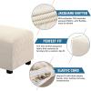 imageHVERSAILTEX Ottoman Cover Stretch Ottoman Slipcover Round Ottoman Storage Cover Folding Stool Covers Furniture Protector Cover for Footrest Ottoman Fit Dia 20quot  23quot TaupeNatural