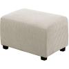 imageHVERSAILTEX Ottoman Cover Stretch Ottoman Slipcover Round Ottoman Storage Cover Folding Stool Covers Furniture Protector Cover for Footrest Ottoman Fit Dia 20quot  23quot TaupeIsland Fossi