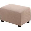 imageHVERSAILTEX Ottoman Cover Stretch Ottoman Slipcover Round Ottoman Storage Cover Folding Stool Covers Furniture Protector Cover for Footrest Ottoman Fit Dia 20quot  23quot TaupeSand