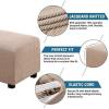 imageHVERSAILTEX Ottoman Cover Stretch Ottoman Slipcover Round Ottoman Storage Cover Folding Stool Covers Furniture Protector Cover for Footrest Ottoman Fit Dia 20quot  23quot TaupeSand