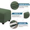imageHVERSAILTEX Ottoman Cover Stretch Ottoman Slipcover Round Ottoman Storage Cover Folding Stool Covers Furniture Protector Cover for Footrest Ottoman Fit Dia 20quot  23quot TaupeBronze Green