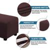 imageHVERSAILTEX Ottoman Cover Stretch Ottoman Slipcover Round Ottoman Storage Cover Folding Stool Covers Furniture Protector Cover for Footrest Ottoman Fit Dia 20quot  23quot TaupeChocolate