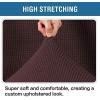 imageHVERSAILTEX Ottoman Cover Stretch Ottoman Slipcover Round Ottoman Storage Cover Folding Stool Covers Furniture Protector Cover for Footrest Ottoman Fit Dia 20quot  23quot TaupeChocolate