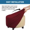 imageHVERSAILTEX Ottoman Cover Stretch Ottoman Slipcover Round Ottoman Storage Cover Folding Stool Covers Furniture Protector Cover for Footrest Ottoman Fit Dia 20quot  23quot TaupeWineBurgundy