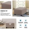 imageHVERSAILTEX Ottoman Cover Stretch Ottoman Slipcover Round Ottoman Storage Cover Folding Stool Covers Furniture Protector Cover for Footrest Ottoman Fit Dia 20quot  23quot TaupeTaupe