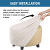 imageHVERSAILTEX Ottoman Cover Stretch Ottoman Slipcover Round Ottoman Storage Cover Folding Stool Covers Furniture Protector Cover for Footrest Ottoman Fit Dia 20quot  23quot TaupeIvory