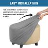 imageHVERSAILTEX Ottoman Cover Stretch Ottoman Slipcover Round Ottoman Storage Cover Folding Stool Covers Furniture Protector Cover for Footrest Ottoman Fit Dia 20quot  23quot TaupeDove