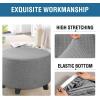 imageHVERSAILTEX Ottoman Cover Stretch Ottoman Slipcover Round Ottoman Storage Cover Folding Stool Covers Furniture Protector Cover for Footrest Ottoman Fit Dia 20quot  23quot TaupeDove