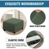 imageHVERSAILTEX Ottoman Cover Stretch Ottoman Slipcover Round Ottoman Storage Cover Folding Stool Covers Furniture Protector Cover for Footrest Ottoman Fit Dia 20quot  23quot TaupeBronze Green