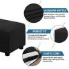 imageHVERSAILTEX Ottoman Cover Stretch Ottoman Slipcover Round Ottoman Storage Cover Folding Stool Covers Furniture Protector Cover for Footrest Ottoman Fit Dia 20quot  23quot TaupeBlack