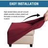 imageHVERSAILTEX Ottoman Cover Stretch Ottoman Slipcover Round Ottoman Storage Cover Folding Stool Covers Furniture Protector Cover for Footrest Ottoman Fit Dia 20quot  23quot TaupeWineBurgundy