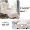 imageHVERSAILTEX Ottoman Cover Stretch Ottoman Slipcover Round Ottoman Storage Cover Folding Stool Covers Furniture Protector Cover for Footrest Ottoman Fit Dia 20quot  23quot TaupeIvory