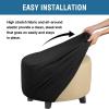 imageHVERSAILTEX Ottoman Cover Stretch Ottoman Slipcover Round Ottoman Storage Cover Folding Stool Covers Furniture Protector Cover for Footrest Ottoman Fit Dia 20quot  23quot TaupeBlack