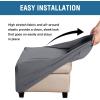imageHVERSAILTEX Ottoman Cover Stretch Ottoman Slipcover Round Ottoman Storage Cover Folding Stool Covers Furniture Protector Cover for Footrest Ottoman Fit Dia 20quot  23quotDoveGrey