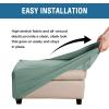 imageHVERSAILTEX Ottoman Cover Stretch Ottoman Slipcover Round Ottoman Storage Cover Folding Stool Covers Furniture Protector Cover for Footrest Ottoman Fit Dia 20quot  23quot TaupeSage