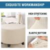 imageHVERSAILTEX Ottoman Cover Stretch Ottoman Slipcover Round Ottoman Storage Cover Folding Stool Covers Furniture Protector Cover for Footrest Ottoman Fit Dia 20quot  23quot TaupeNatural