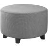 imageHVERSAILTEX Ottoman Cover Stretch Ottoman Slipcover Round Ottoman Storage Cover Folding Stool Covers Furniture Protector Cover for Footrest Ottoman Fit Dia 20quot  23quot TaupeDove