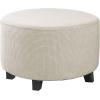 imageHVERSAILTEX Ottoman Cover Stretch Ottoman Slipcover Round Ottoman Storage Cover Folding Stool Covers Furniture Protector Cover for Footrest Ottoman Fit Dia 20quot  23quot TaupeIsland Fossi
