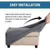 imageHVERSAILTEX Ottoman Cover Stretch Ottoman Slipcover Round Ottoman Storage Cover Folding Stool Covers Furniture Protector Cover for Footrest Ottoman Fit Dia 20quot  23quot TaupeGrey