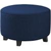imageHVERSAILTEX Ottoman Cover Stretch Ottoman Slipcover Round Ottoman Storage Cover Folding Stool Covers Furniture Protector Cover for Footrest Ottoman Fit Dia 20quot  23quot TaupeNavy