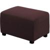 imageHVERSAILTEX Ottoman Cover Stretch Ottoman Slipcover Round Ottoman Storage Cover Folding Stool Covers Furniture Protector Cover for Footrest Ottoman Fit Dia 20quot  23quot TaupeChocolate
