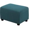 imageHVERSAILTEX Ottoman Cover Stretch Ottoman Slipcover Round Ottoman Storage Cover Folding Stool Covers Furniture Protector Cover for Footrest Ottoman Fit Dia 20quot  23quot TaupeDeep Teal
