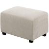 imageHVERSAILTEX Ottoman Cover Stretch Ottoman Slipcover Round Ottoman Storage Cover Folding Stool Covers Furniture Protector Cover for Footrest Ottoman Fit Dia 20quot  23quot TaupeIsland Fossi