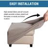 imageHVERSAILTEX Ottoman Cover Stretch Ottoman Slipcover Round Ottoman Storage Cover Folding Stool Covers Furniture Protector Cover for Footrest Ottoman Fit Dia 20quot  23quot TaupeTaupe