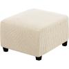 imageHVERSAILTEX Ottoman Cover Stretch Ottoman Slipcover Round Ottoman Storage Cover Folding Stool Covers Furniture Protector Cover for Footrest Ottoman Fit Dia 20quot  23quot TaupeNatural
