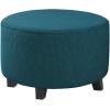 imageHVERSAILTEX Ottoman Cover Stretch Ottoman Slipcover Round Ottoman Storage Cover Folding Stool Covers Furniture Protector Cover for Footrest Ottoman Fit Dia 20quot  23quot TaupeDeep Teal