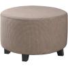 imageHVERSAILTEX Ottoman Cover Stretch Ottoman Slipcover Round Ottoman Storage Cover Folding Stool Covers Furniture Protector Cover for Footrest Ottoman Fit Dia 20quot  23quot TaupeTaupe